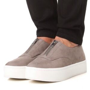 Vince Grey Zip-Up Shoes